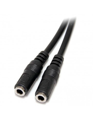 Tradineur - Cable de audio jack con doble entrada - Jack 3,5 mm - Longitud de 13 centímetros - Ideal para compartir su música, p