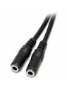 Tradineur - Cable de audio jack con doble entrada - Jack 3,5 mm - Longitud de 13 centímetros - Ideal para compartir su música, p