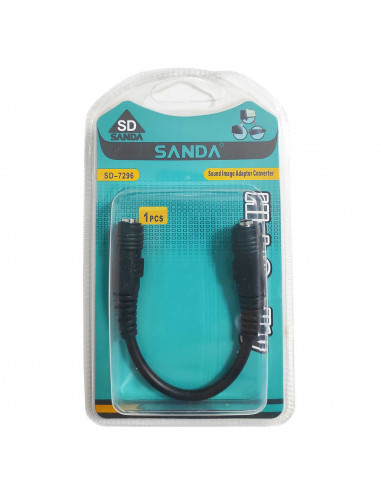 Tradineur - Cable de audio jack con doble entrada - Jack 3,5 mm - Longitud de 13 centímetros - Ideal para compartir su música, p