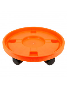 Tradineur - Carro Porta bombona de Gas butano - Fabricado en Plástico - Incluye 4 ruedas, Plataforma, Soporte, Base Circular con
