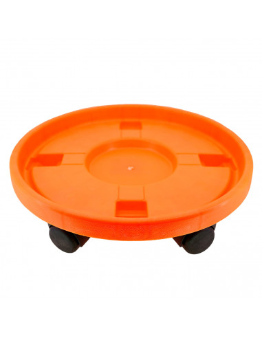 Tradineur - Carro Porta bombona de Gas butano - Fabricado en Plástico - Incluye 4 ruedas, Plataforma, Soporte, Base Circular con