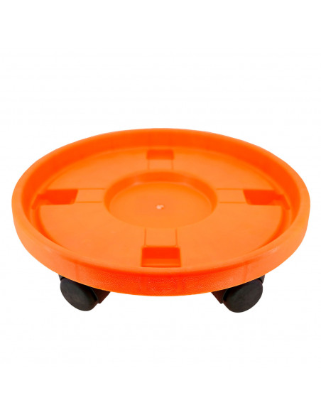 Tradineur - Carro Porta bombona de Gas butano - Fabricado en Plástico - Incluye 4 ruedas, Plataforma, Soporte, Base Circular con
