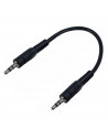 Tradineur - Cable de audio jack con doble salida - Jack 3,5 mm - Longitud de 13 centímetros - Ideal para compartir su música, pe