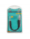 Tradineur - Cable de audio jack con doble salida - Jack 3,5 mm - Longitud de 13 centímetros - Ideal para compartir su música, pe