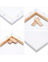 Tradineur - Lienzo para pintar 50 x 100 cm, lienzo en blanco, preestirado, estructura de madera con listones, apto para todo tip