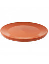 Plato llano de barro refractario de 32 cm de diámetro. Fuente, bandeja apta para cocinar y mantener el calor de las carnes (chur