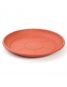 Pack de 6 platos de plástico de color marrón para macetas de 50/60 cm "mediterránea". Set de 6 bandejas redondas para tiestos vá
