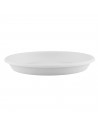 Pack de 6 platos de plástico blanco para macetas de 20-25 cm "Mediterránea". Bandejas, platillos marrón redondos para tiestos de