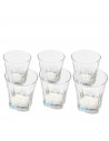 Tradineur - Pack de 6 vasos de 280 ml, modelo Truva, cristal translúcido, presentación única. Juego 6 vasos 9 cm aptos para lava