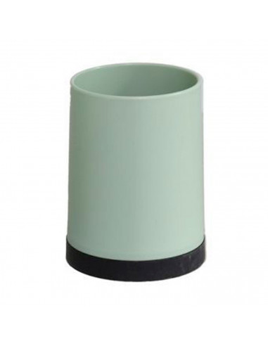 Set de baño clásico con dispensador de jabón, vaso y jabonera. dispensador de 3 x 8 x 14 cm, color verde