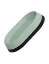 Set de baño clásico con dispensador de jabón, vaso y jabonera. dispensador de 3 x 8 x 14 cm, color verde