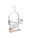 Estantería baño estantería ducha sin taladro 2 niveles aluminio 49,5 x 27,5 x 12,5 cm. Estantes de ducha para colgar pared con v