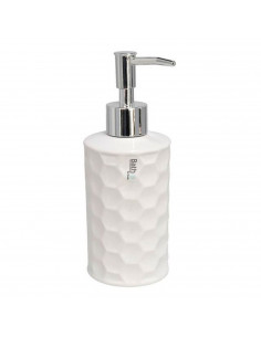 Dispensador de Jabon con una capacidad de 260ml, tamaño 18 x 7 x 7 cm, color blanco