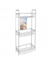 Estantería baño estantería rectangular ducha 3 niveles aluminio 65,5 x 29,5 x 18 cm. Estantes de baño para colgar pared, organiz