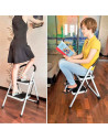 Tradineur - Escalera plegable de acero con 2 peldaños antideslizantes de 30 x 20 cm, taburete multiusos, uso interior o exterior