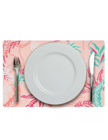 Mantel Individual para la mesa de comedor de plástico, fácil de limpiar, tamaño 28 x 43 cm.