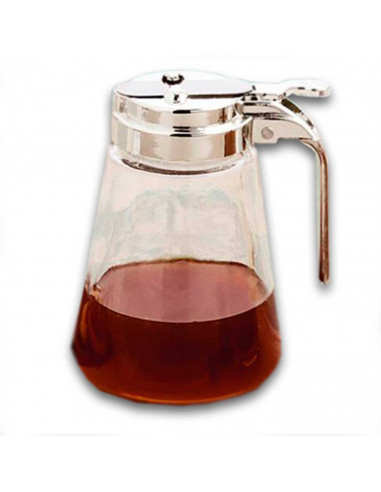 Jarra de Miel, hecha de Vidrio, jarra clasica con asa, apta para lavavajillas, capacidad 335ml, 12 x 11 x 8,5 cm
