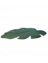 Mantel individual de plastico con diseño de hoja, para hosteleria y cocina, Tamaño 45 x 37 cm, Color Verde
