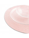 Mantel individual de plástico y polipropileno para hostelería, hogar, cafetería, restaurante, diámetro de 38 cm, color rosa.