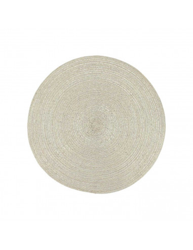 Mantel individual de plástico y polipropileno para hostelería, hogar, cafetería, restaurante, diámetro de 38 cm, color oro.