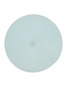 Mantel individual de plástico y polipropileno para hostelería, hogar, cafetería, restaurante, diámetro de 38 cm, color azul
