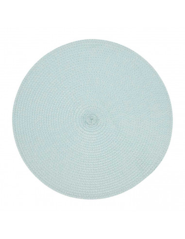 Mantel individual de plástico y polipropileno para hostelería, hogar, cafetería, restaurante, diámetro de 38 cm, color azul