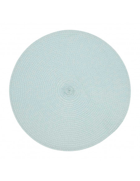 Mantel individual de plástico y polipropileno para hostelería, hogar, cafetería, restaurante, diámetro de 38 cm, color azul