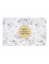 Mantel Individual con diseño floral para la mesa de comedor de plástico, fácil de limpiar, tamaño 28 x 43 cm. Color Blanco y neg