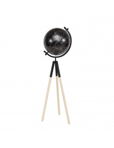 Globo terráqueo giratorio, globo terrestre de plástico educativo, mapa mundi político redondo, 81 x 26 cm color negro