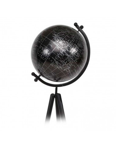 Globo terráqueo giratorio, globo terrestre de plástico educativo, mapa mundi político redondo, 81 x 26 cm color negro