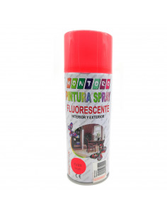 Montoro - Bote de pintura en spray Rojo Fluorescente F203 400 ml. Válido para multitud de materiales de interior y exterior