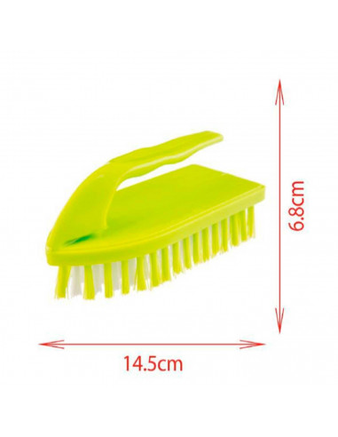 Cepillo de plástico para limpieza para ropa con asa ergonómica, limpia polvo o pelos de mascota, 7 x 14,5 x 6 cm, color surtido