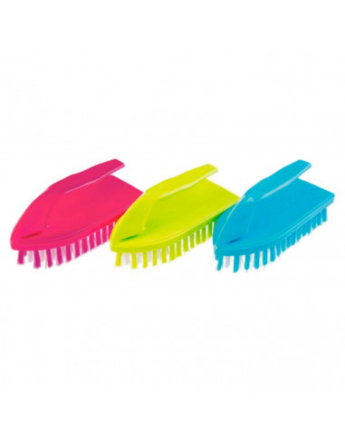 Cepillo de plástico para limpieza para ropa con asa ergonómica, limpia polvo o pelos de mascota, 7 x 14,5 x 6 cm, color surtido