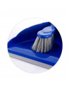Recogedor con cepillo para la limpieza y lavado del hogar, tamaño 11,5 x 22 x 34,5 cm, Color Azul