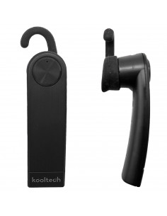 Kooltech - Manos libres, auricular inalámbrico bluetooth con micrófono, sonido estéreo, control de voz, LED, batería larga durac
