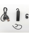 Kooltech - Manos libres, auricular inalámbrico bluetooth con micrófono, sonido estéreo, control de voz, LED, batería larga durac