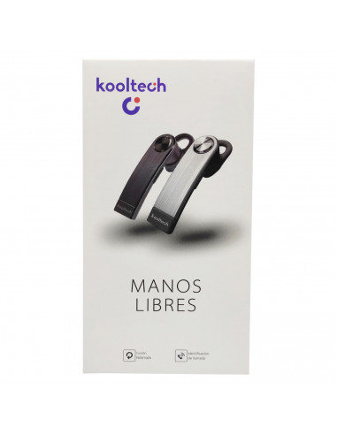 Kooltech - Manos libres, auricular inalámbrico bluetooth con micrófono, sonido estéreo, control de voz, LED, batería larga durac