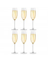 Set de 6 copas de cava de cristal, modelo grandeur, champán, cócteles, champagne, aptas para lavavajillas, celebraciones (21 cl,