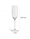 Set de 6 copas de cava de cristal, modelo grandeur, champán, cócteles, champagne, aptas para lavavajillas, celebraciones (21 cl,