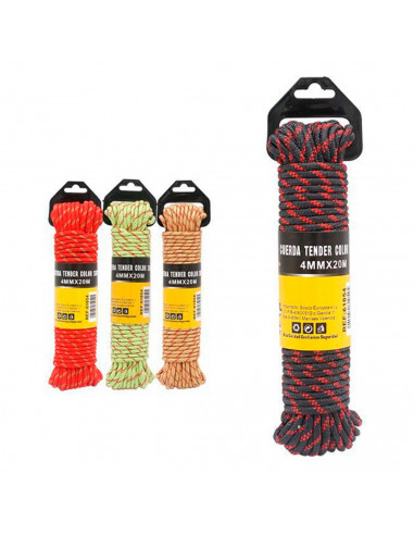Cuerda Trenzada resistente para tender la ropa, 4 mm de grosor, 10 metros de largo, Color Aleatorio