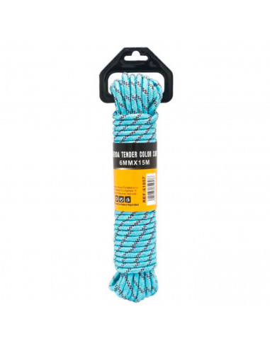 Cuerda Trenzada resistente para tender la ropa, 6mm de grosor, 15 metros de largo, Color Aleatorio.