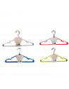 Set de 5 perchas de metal antideslizante para el armario, tamaño 20 x 40 x 2,5 cm, Color Surtido