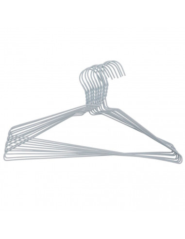 Tradineur - Set de 10 perchas metálicas para ropa, trajes, camisetas, camisas, chaquetas, vestidos, faldas, pantalones, 40 x 21