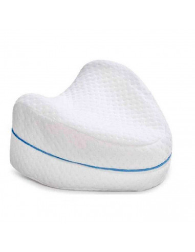Almohada para piernas ideal para el estrés, columna, cuerpo, de poliéster viscoelástica, Tamaño 13,5 x 23 x 26 cm, Color Blanco