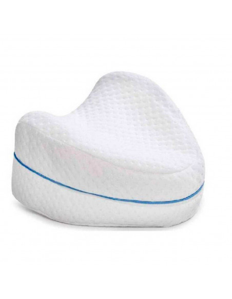Almohada para piernas ideal para el estrés, columna, cuerpo, de poliéster viscoelástica, Tamaño 13,5 x 23 x 26 cm, Color Blanco