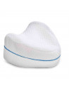 Almohada para piernas ideal para el estrés, columna, cuerpo, de poliéster viscoelástica, Tamaño 13,5 x 23 x 26 cm, Color Blanco