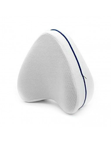 Almohada para piernas ideal para el estrés, columna, cuerpo, de poliéster viscoelástica, Tamaño 13,5 x 23 x 26 cm, Color Blanco