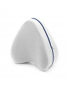 Almohada para piernas ideal para el estrés, columna, cuerpo, de poliéster viscoelástica, Tamaño 13,5 x 23 x 26 cm, Color Blanco