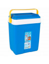 Nevera portátil con asa, 18 litros, polipropileno,porta alimentos para playa, acampada, camping, 38 x 28 x 17 cm, color azul y a