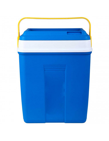 Nevera portátil con asa, 18 litros, polipropileno,porta alimentos para playa, acampada, camping, 38 x 28 x 17 cm, color azul y a